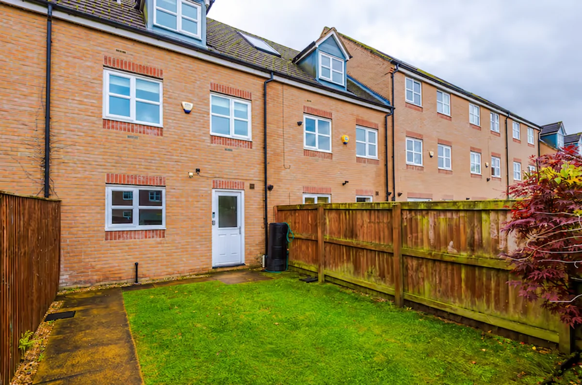 Rear garden of the Wythenshawe house