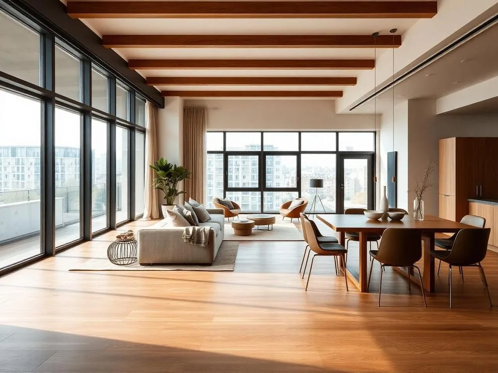 New-build living space interior
